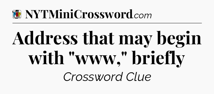 Address that may begin with 