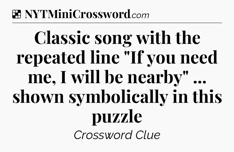 Solution: Classic song with the repeated line 