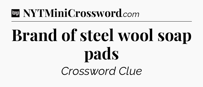 Brand of steel wool soap pads Crossword Clue
