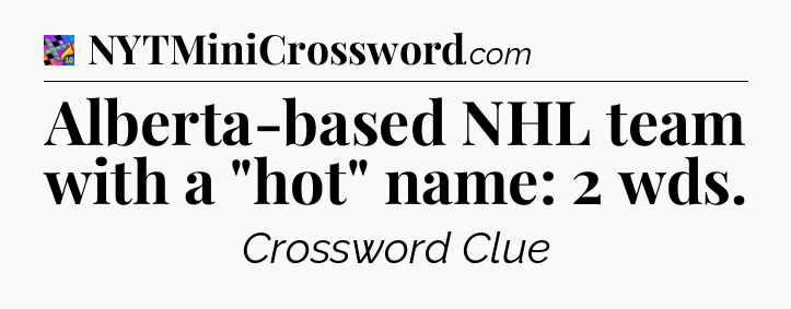 Alberta-based NHL team with a 
