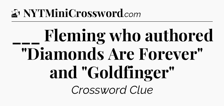 ___ Fleming who authored 