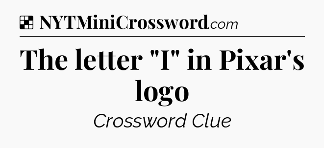 Solution: The letter 