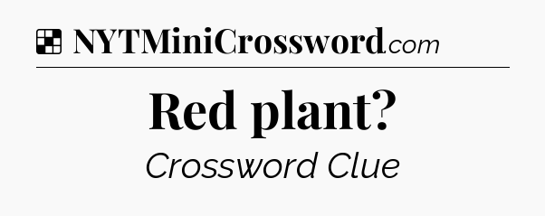 Solution: Red plant - NYT Crossword