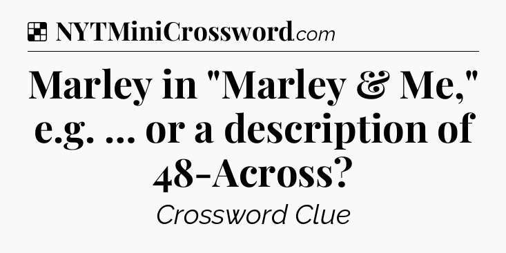 Solution: Marley in 