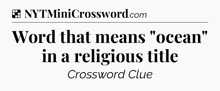Solution: Word that means 