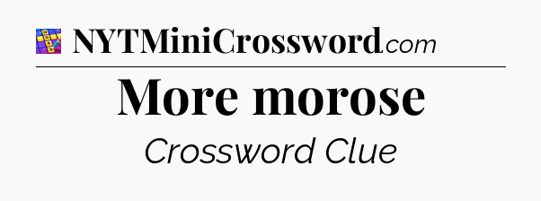 More morose Codycross