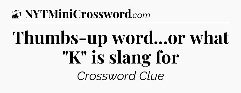 Thumbs-up word...or what 