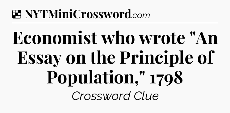 Solution: Economist who wrote 