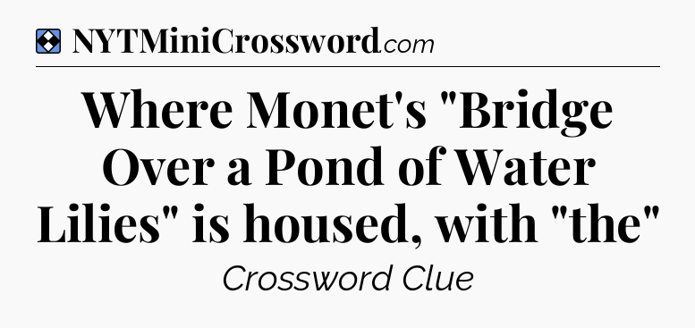 Solution: Where Monet's 