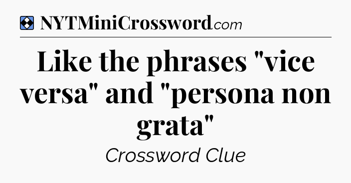 Solution: Like the phrases 