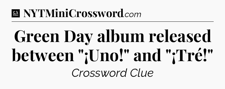 Green Day album released between 