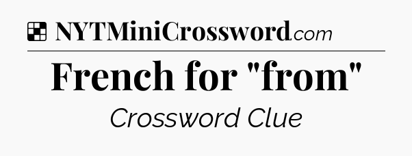 Solution: French for 