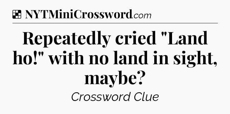 Solution: Repeatedly cried 