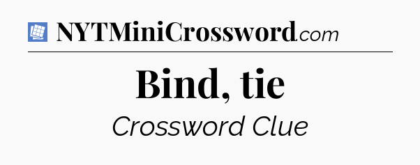Bind, tie Puzzle Page Crossword Clue