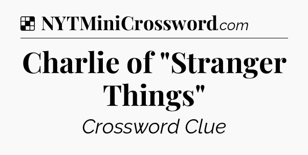 Solution: Charlie of 