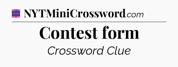 Contest form - Thomas Joseph Crossword