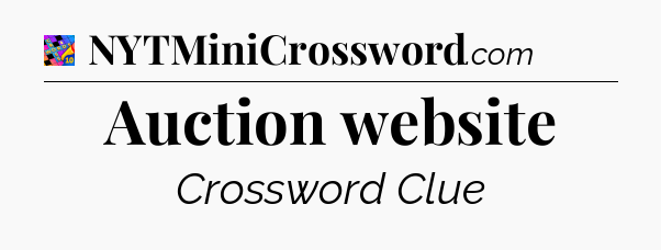 Auction website Crossword Clue