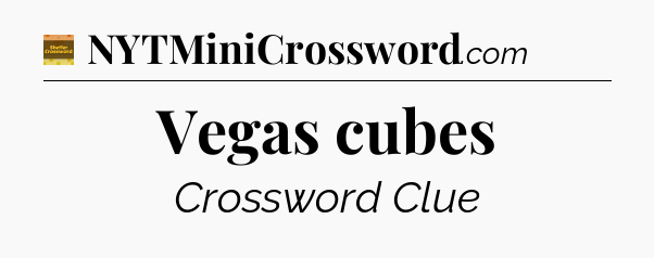Vegas cubes crossword clue Eugene Sheffer