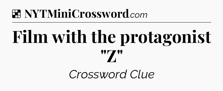 Solution: Film with the protagonist 