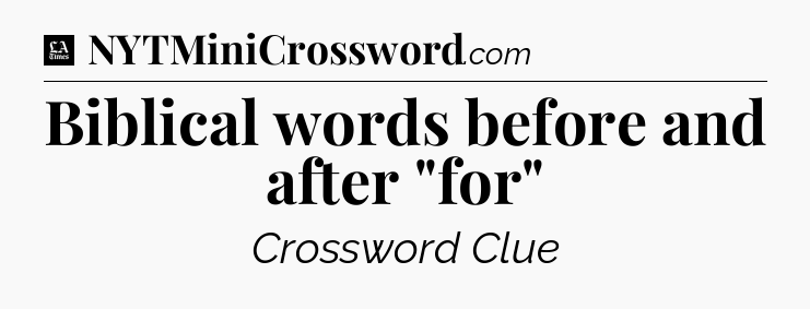 Biblical words before and after 