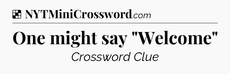 Solution: One might say 