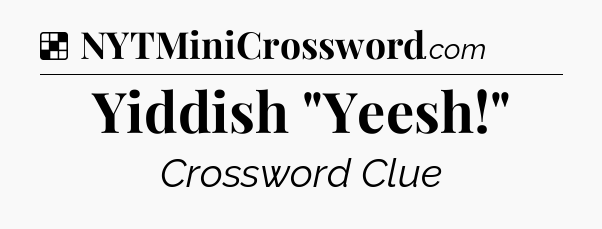 Solution: Yiddish 