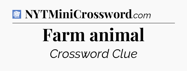 Farm animal Puzzle Page Crossword Clue