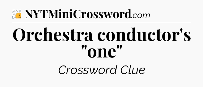 Orchestra conductor's 