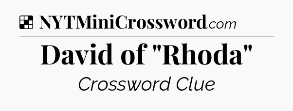 Solution: David of 