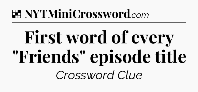 Solution: First word of every 