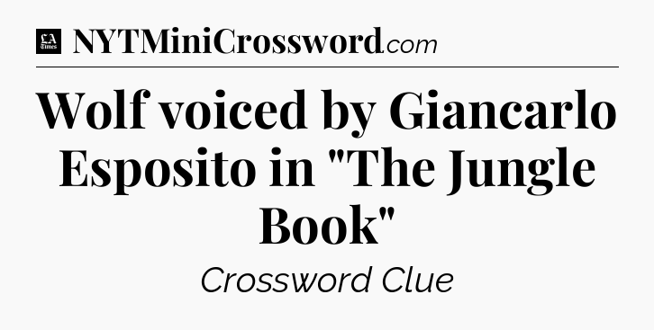 Wolf voiced by Giancarlo Esposito in 