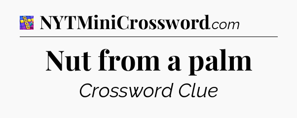 Nut from a palm Codycross