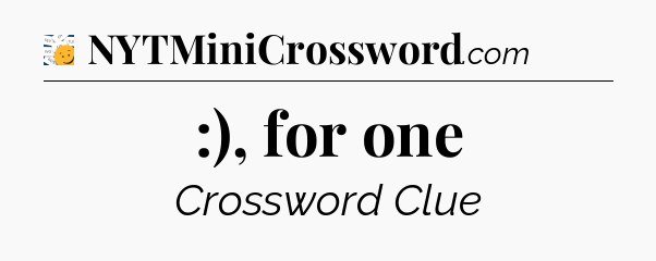 :), for one - 7 Little Words