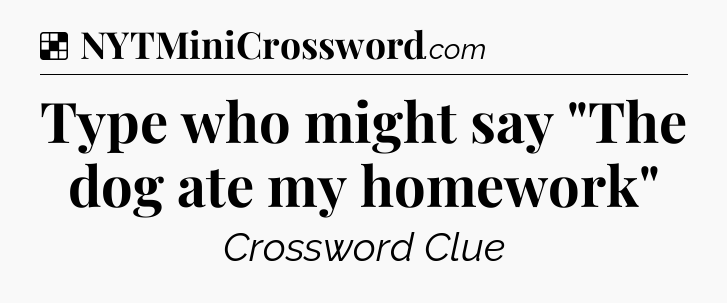 Solution: Type who might say 