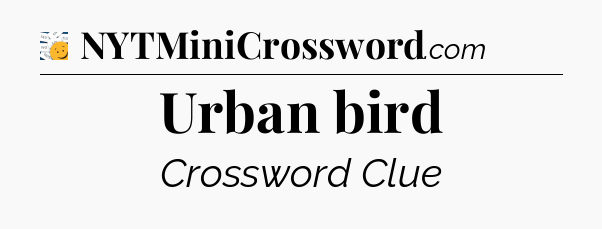 Urban bird - 7 Little Words