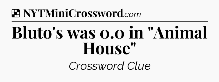 Solution: Bluto's was 0.0 in 