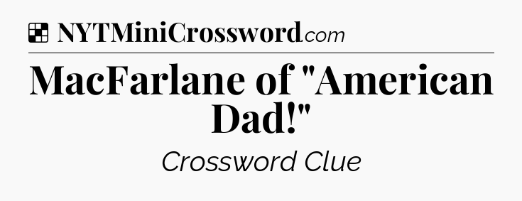 Solution: MacFarlane of 