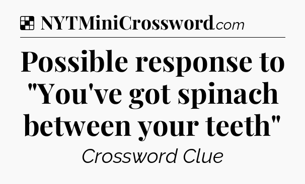 Solution: Possible response to 
