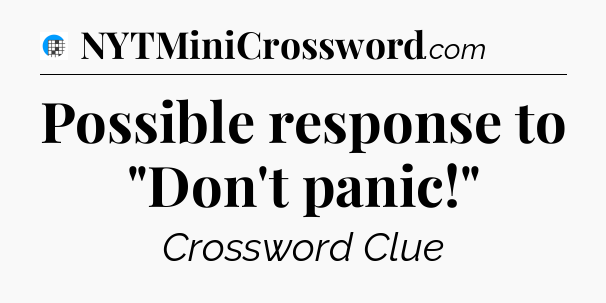 Possible response to 