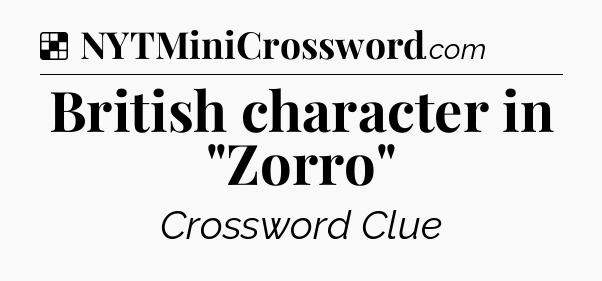 Solution: British character in 