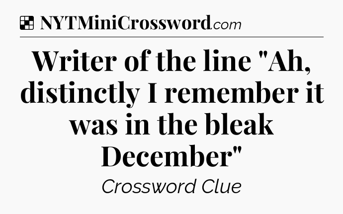 Solution: Writer of the line 