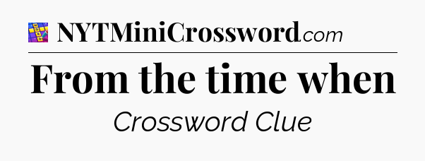 From the time when Codycross