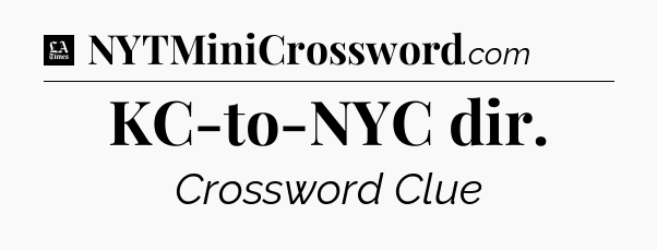 KC-to-NYC dir - LA Times Crossword