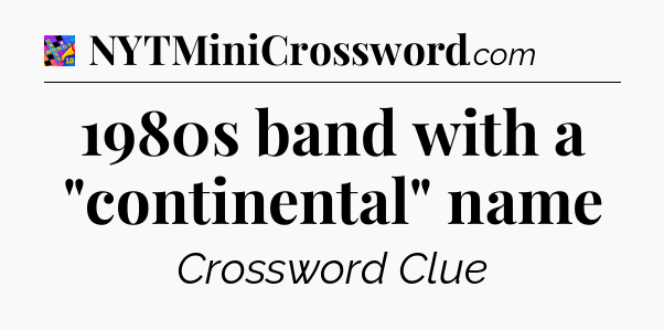 1980s band with a 