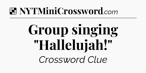 Solution: Group singing 