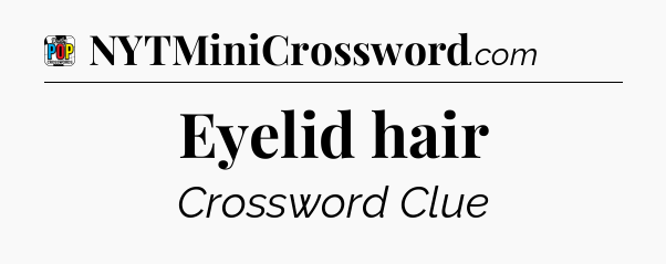 Eyelid hair Crossword Clue