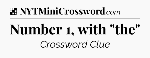 Solution: Number 1, with 