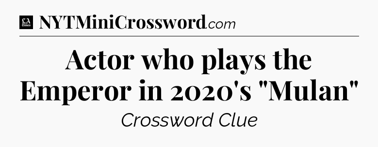 Actor who plays the Emperor in 2020's 