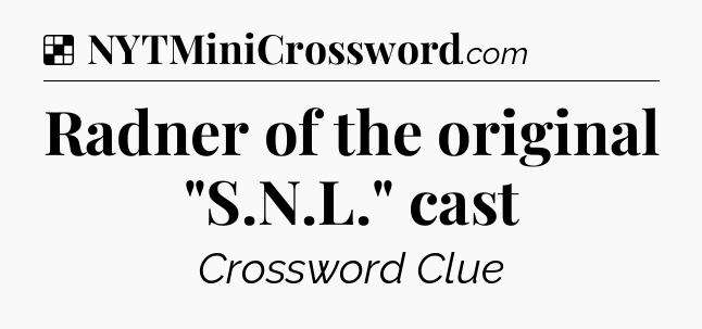 Solution: Radner of the original 