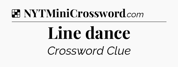 Line dance NYT Crossword